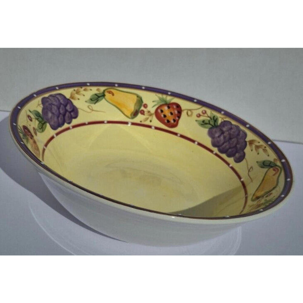 Fruit Basket by Sango ~ Serving Bowl ~ #8865 ~ grapes, pears, strawberries
